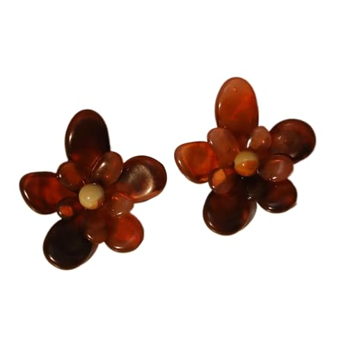 Leichte Acrylblätterstollen Ohrringe Elegant Bequeme Fit Ohr Accessoires Für Empfindliche Haut Täglicher Anlässe Acrylblütenohrringe von Fluxioxtna