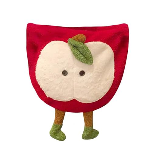 Mädchen Weiche Crossbody Tasche Schöne Cartoon Rucksack Japanische Styles Messengerbeutel Plüsch Obst Umhängetasche Stofftasche Stofftasche von Fluxioxtna