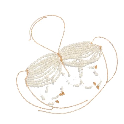 Fluxioxtna Mode Elegante Perlen Dekorierte Körperdekoration Bequemer Stoffketten Accessoire Für Stilvolle Frauen Damen Handgefertigte Perlen Halskette von Fluxioxtna