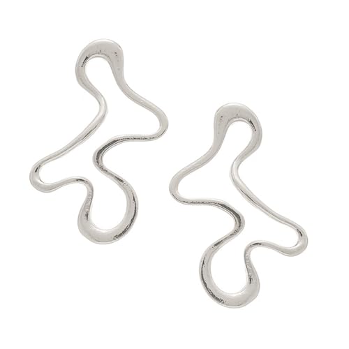 Moderne Minimalistische Abstrakte Dangle Ohrringe Gold/Silber Ton Leichtgewichts Ohrhänger Einzigartiger Frauen Accessoires Big Mode Dangle Ohrringe Schmuck von Fluxioxtna