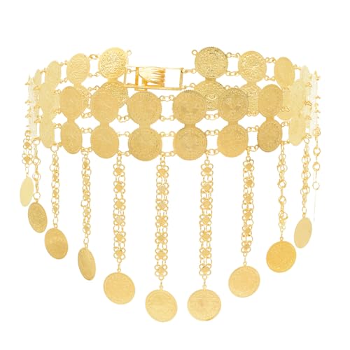 Praktische Legierung Doppelschichtmünze Quasten Tanzzubehör Für Modische Frauen Und Stilvolle Outfits von Fluxioxtna