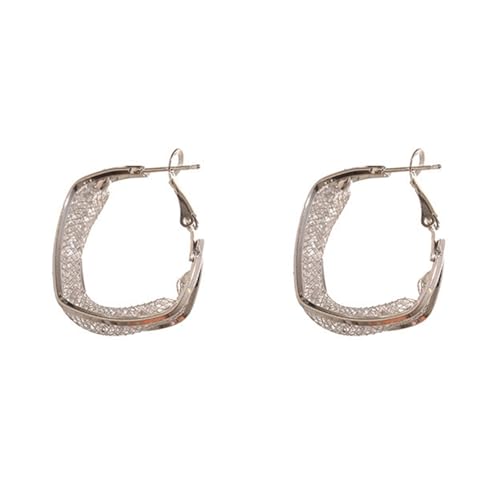 Quadratische Reifenoopringe Für Frauen Temperament Mädchen Party Tragen Schmuck Stylish Accessoire Für Partys Und Geschenke von Fluxioxtna