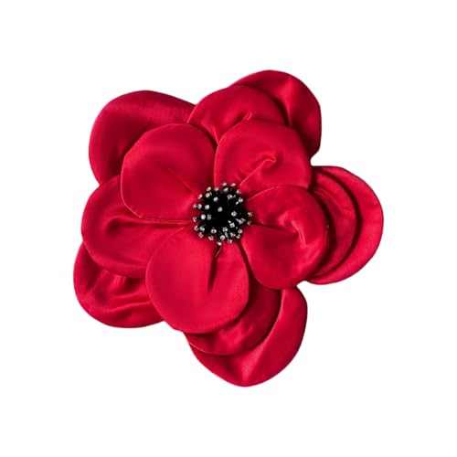 Fluxioxtna Raffinierte Blumenbrosche Multi Layer Blüten Geleder Stecknadel Stoff Corsage Schmuck Für Party Und Tägliche Verschleiß von Fluxioxtna