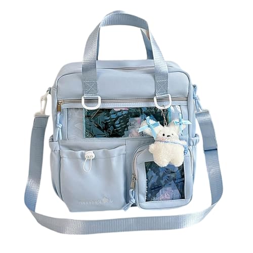 Rucksack Mit Großer Kapazität Transparenter Schulbeutel Daypack Schulter Crossbody Tasche Casual Rucksack Notebook Tasche Handtasche von Fluxioxtna