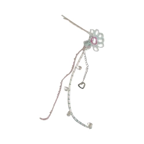 Fluxioxtna Schimmernde Perlen Quasten Haarclip Edelstahl Florale Brautzubehör Kristall Quasten Haarnad Für Frauen Täglich Schimmernde Braut Haarschmuck Kristall Haarnadel Geschenk von Fluxioxtna