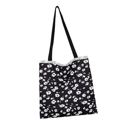 Stilvolle Blumensticktasche Mit Mehreren Taschen Praktische Leinwand Handtasche Leichter Alltäglicher Trage Alltägliches Leichtwichtiges Damen Umhängetasche von Fluxioxtna