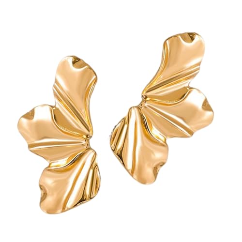 Stilvolle Frauenohrringe Mit Unverwechselbaren Blütenblättern Formen Handwerk Von Komfortablen Legierungen Die Sich Hervorragend Für Alltägliche Gelegenheitsverkehrsohrringe Tätigen Lassen von Fluxioxtna