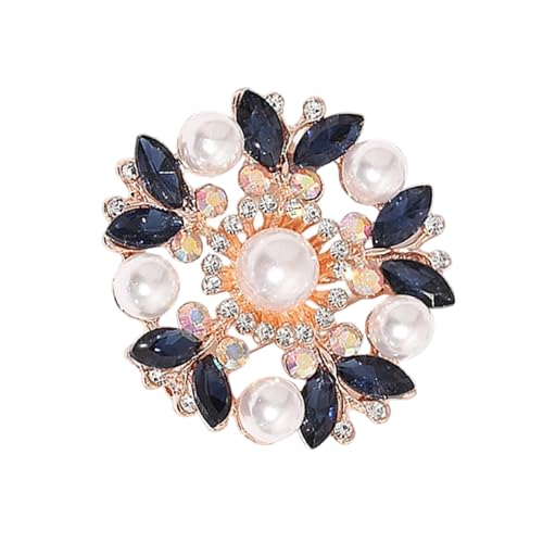 Strasssteine ​​Perlen Blumen Brosche Multi Funktionaler Schalstift Für Mäntel Kleider Elegant Mode Schmuckzubehör Verstellbarer Schal Clip von Fluxioxtna