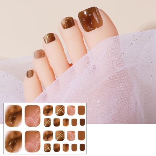 Strasssteine ​​Zehennagel Aufkleber Polierende Streifen Kunst Wasserdichte Wickelfuß von Fluxioxtna