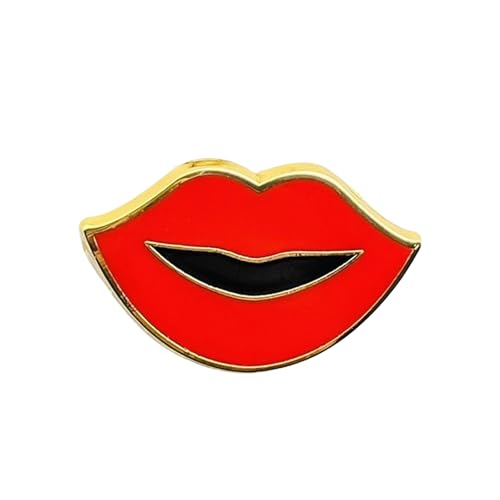 Trendy Lippenbrosche Bunte Metallmund Form Stecknadel Rucksack Badge Mode Accessoire Für Frauenkleidung Und Taschen von Fluxioxtna