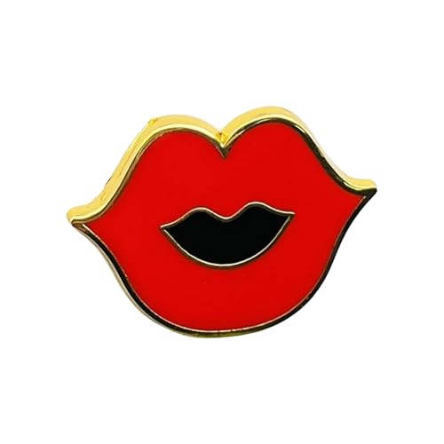 Fluxioxtna Trendy Lippenbrosche Bunte Metallmund Form Stecknadel Rucksack Badge Mode Accessoire Für Frauenkleidung Und Taschen von Fluxioxtna