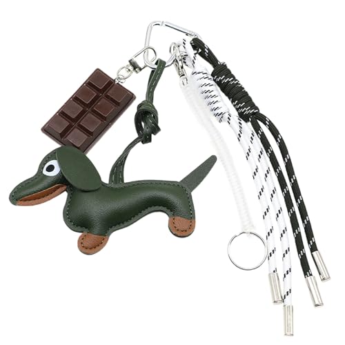 Wursthundschlüsselkettenschokolade Keying Anhänger Auto Schlüsselkette Hängende Ornamente PU Schlüsselinhaber Bag Charme Dekorationen von Fluxioxtna