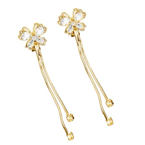 Zarte Handgefertigte Langkette Ohrringe Schmetterling Charme Fransen Drop Ohrringe Formelle Anlässe Schmuck Delikate Coppe Ohrzubehör Zubehör von Fluxioxtna