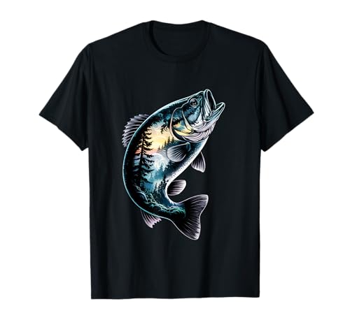 Angeln Outdoor Wald Natur Männer Frauen Wildlife Fischer T-Shirt Angeln Outdoor Wald Natur Männer Frauen Wildlife Fischer T-Shirt von Fly Fishing Trout Fisherman Nature Lovers