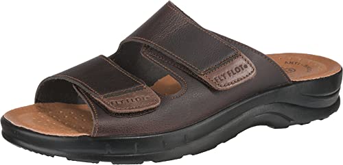 FLY FLOT Herren 665642 Flache Sandale, braun, 45 EU von Fly Flot