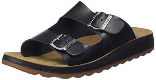 FLY FLOT Herren 665816 Flache Sandale, schwarz, 43 EU von Fly Flot