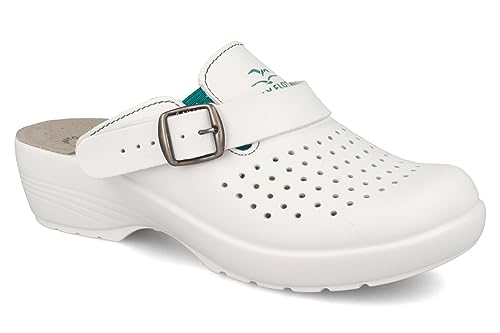 Fly Flot , Damen-Hausschuhe mit Anti-Shock-Lederband, hergestellt in Italien, Weiß - Weiß - Größe: 41 EU von Fly Flot