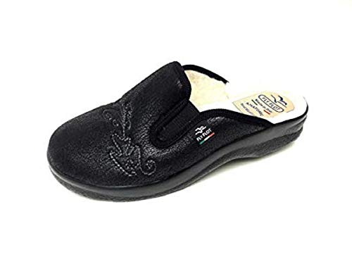 Fly Flot 81788 6L Schwarz 2003 Black Damen-Hausschuhe, Slipper vorne geschlossen, Schwarz - Schwarz - Größe: 40 EU von Fly Flot