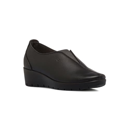 Fly Flot Damen Scarpa Donna In Microfibra Elasticizzata, Inserto Elastico, Sottopiede Memory Estraibile, Suola Poliuretano Piumatec Sneaker, Schwarz, 40 EU von Fly Flot