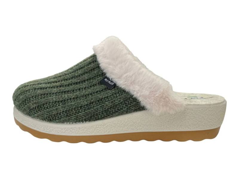 Fly Flot FLY FLOT Damen Pantoffel 330039-07 dark green Hausschuh von Fly Flot