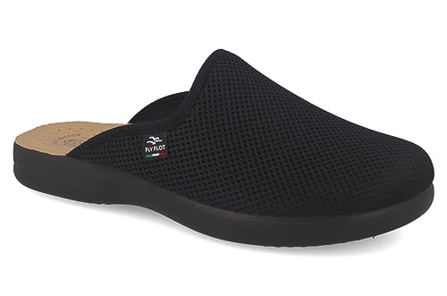 Fly Flot Herren Aggius, Ciabatte Uomo In Rete Elastica Con Sottopiede In Evopell Hausschuh, Schwarz, 46 EU von Fly Flot