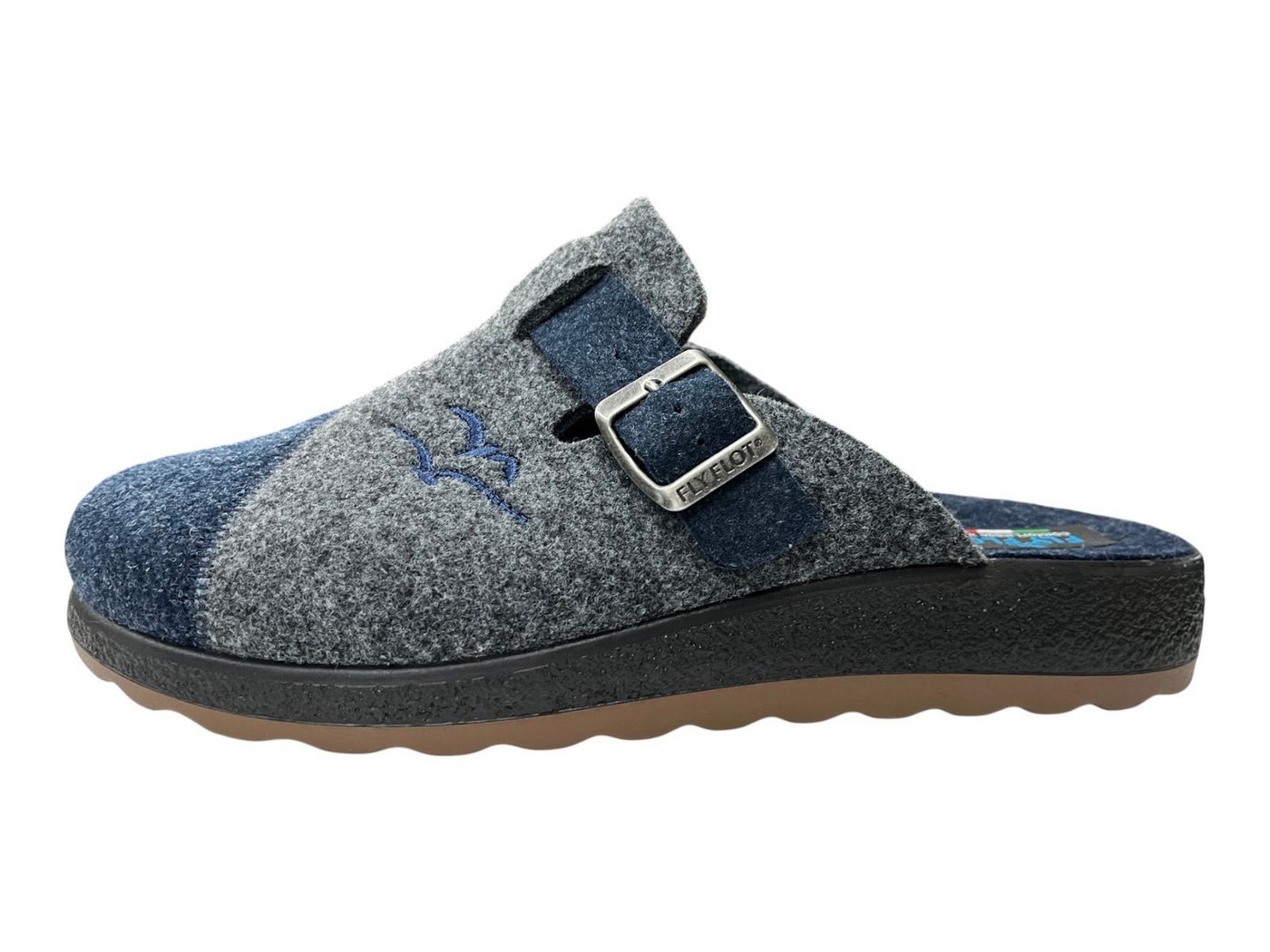 Fly Flot Herren FLY FLOT Filz Pantoffel 220089-05 blue Hausschuh von Fly Flot
