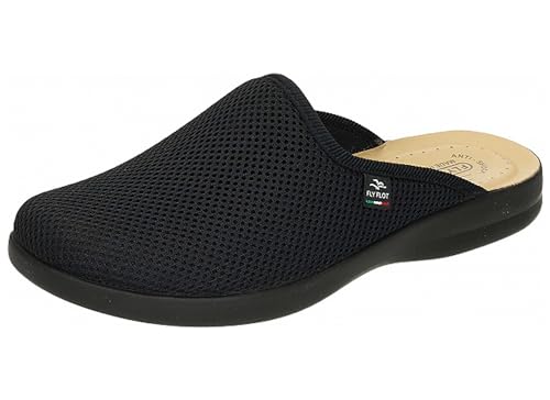 Fly Flot Hausschuh Textil Gemütlich Puschen Uni schwarz flach Hausschuh Fly Flot Hausschuh Textil Gemütlich Puschen Uni schwarz flach Hausschuh von Fly Flot