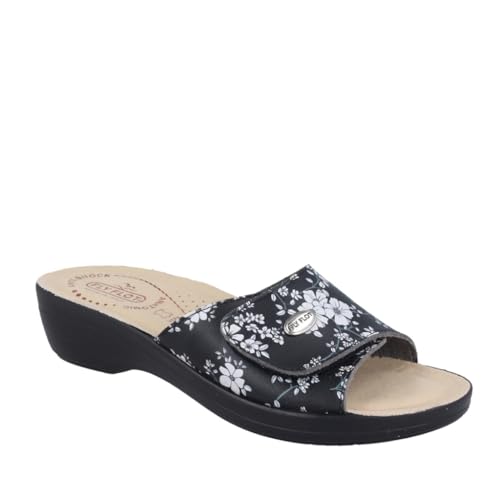 Fly Flot Steckdosenleiste mit Blumen, Schwarz - Schwarz - Größe: 39 EU von Fly Flot