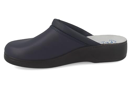 Fly Flot - geschlossene Schlupfschuh, Leder, Blau, Blau - blau - Größe: 44 EU von Fly Flot