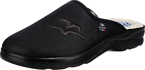 FlyFlot Hausschuhe H.Pantoffel in schwarz, Größe 42.0, von Fly Flot