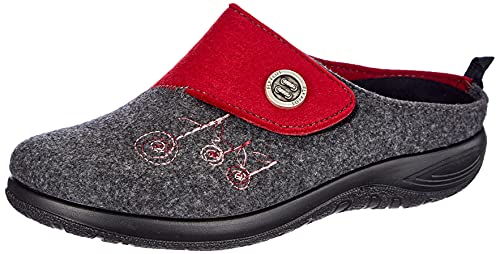 Flyflot Damen 864018 Hausschuh, anthrazit, 41 EU von Fly Flot