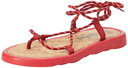 Fly London TACE874FLY Flache Damensandalen, Rojo Lipstick Red, 40 EU von FLY London