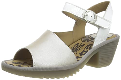 Fly London Damen Wely439fly Sandale, Silberfarben/Offwhite, 41 EU von FLY London