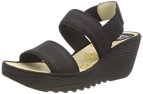 Fly London Damen Yaco416fly Sandale, Schwarz, 38 EU von FLY London