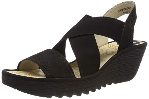 Fly London Damen Yaji888fly Sandalen, Schwarz (Black 000), 41 EU von FLY London