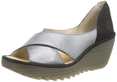 Fly London Damen Yoma307fly Keilsandale, Grau/Schwarz, 41 EU von FLY London