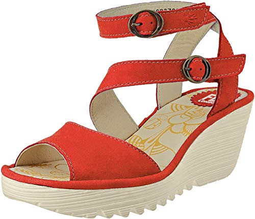 Fly London Yisk837Fly, Sandalen mit Plattform für Damen, Orange, 41 EU, Orange, 41 EU von FLY London