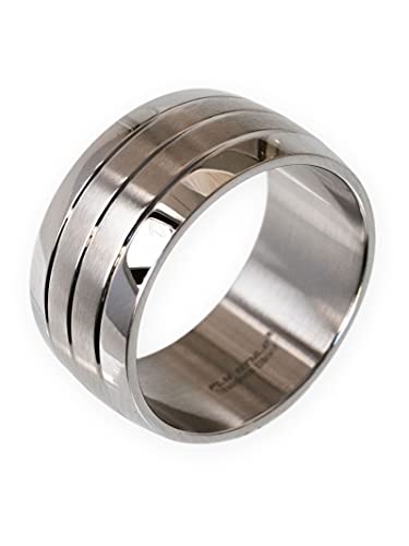 Fly Style Breite Bandringe Edelstahl Ring - Ringe für Herren, Ring Grösse:23.9 mm von Fly Style