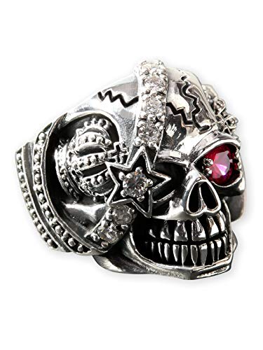 Fly Style Totenkopf Ring - Edelstahl Herren Ring - Skull Totenkopf Piraten Schmuck, Ring Grösse:18.1 mm von Fly Style