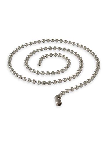 Fly Style Kugelkette Edelstahl silber · Stärken 1,6-8mm · Längen 20-180 cm · Dog Tag Halskette für Herren und Damen, Längen:ca. 100 cm, Stärke:8 mm von Fly Style