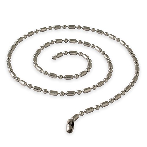 Fly Style Kugelkette Edelstahl silber · Stärken 1,6-8mm · Längen 20-180 cm · Dog Tag Halskette für Herren und Damen, Längen:ca. 180 cm, Stärke:3.2 mm von Fly Style