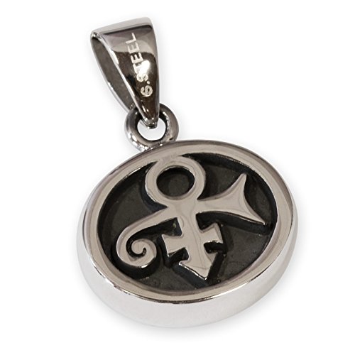 Fly Style Prince Symbol Kettenanhänger aus 316L Edelstahl - Inklusive Baumwollband Halskette von Fly Style