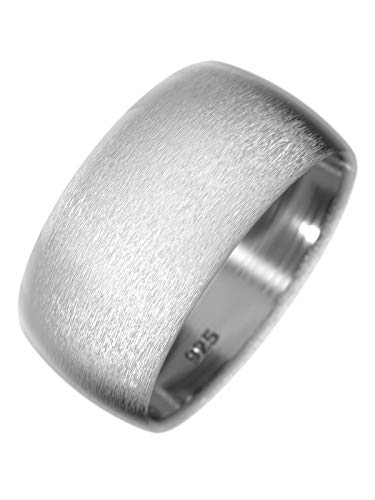Fly Style Bandring für Damen und Herren aus 925 Sterling Silber | 4-10 mm breit | matt oder poliert, Ring Grösse:21.0 mm, Oberfläche:10mm Matt von Fly Style