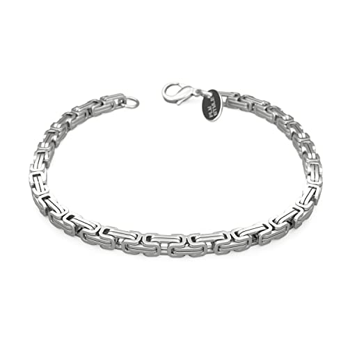 Fly Style Byzantiner Königskette Armband Herren - Königsarmband Edelstahl silber poliert - 5mm breit, 20cm lang Fly Style Byzantiner Königskette Armband Herren - Königsarmband Edelstahl silber poliert - 5mm breit, 20cm lang von Fly Style