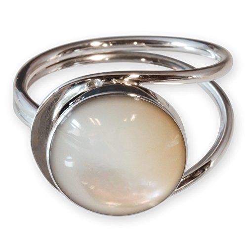 Fly Style Damen Ring aus 925 Silber - offener Ring mit Muschel oder Stein Inlays von Fly Style