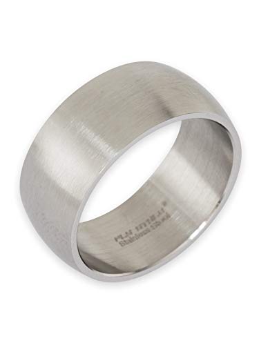 Fly Style Breite Bandringe Edelstahl Ring - Ringe für Herren - poliert oder gebürstet, Ring Grösse:17.2 mm, Oberfläche:10mm Matt von Fly Style