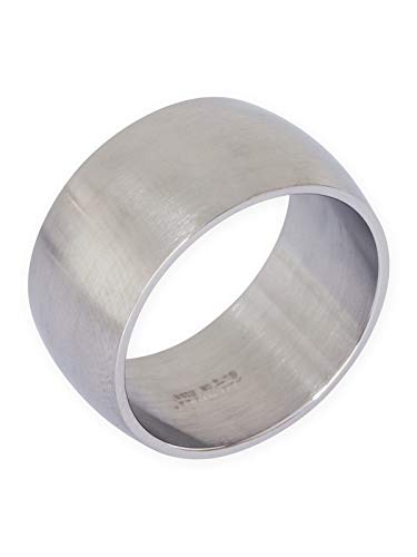 Fly Style Breite Bandringe Edelstahl Ring - Ringe für Herren - poliert oder gebürstet, Ring Grösse:19.1 mm, Oberfläche:12mm Matt von Fly Style