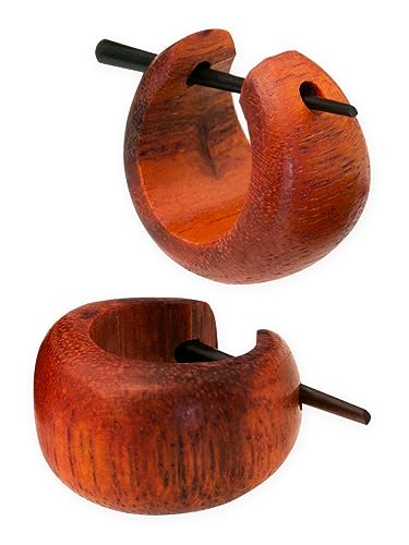 Fly Style Damen Ohrringe Creolen aus Holz- Kleine Holz Kreolen - Natur Damen Schmuck, Modelle:Modell A von Fly Style