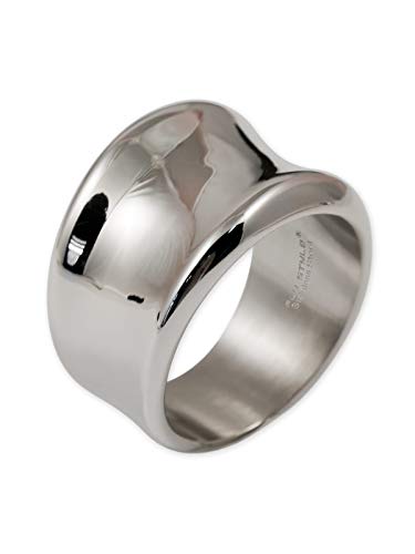 Fly Style Damen Ring aus 316 L Edelstahl - Fingerring Damen 17 mm breit - Damen Schmuck, Ring Grösse:20.3 mm von Fly Style