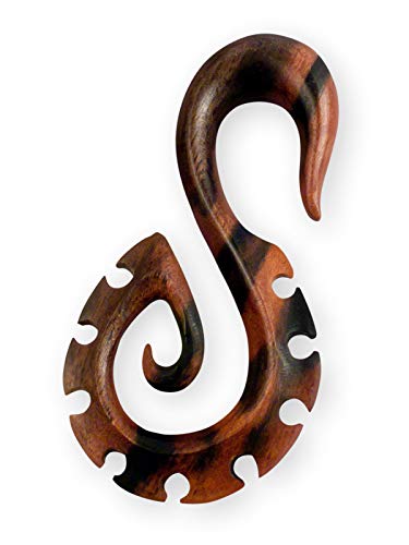 Fly Style Dehnspirale Ohr Expander aus Holz - Dehnschnecke Dehnungsschnecke Dehnsichel Tigerholz, Grösse:12 mm von Fly Style